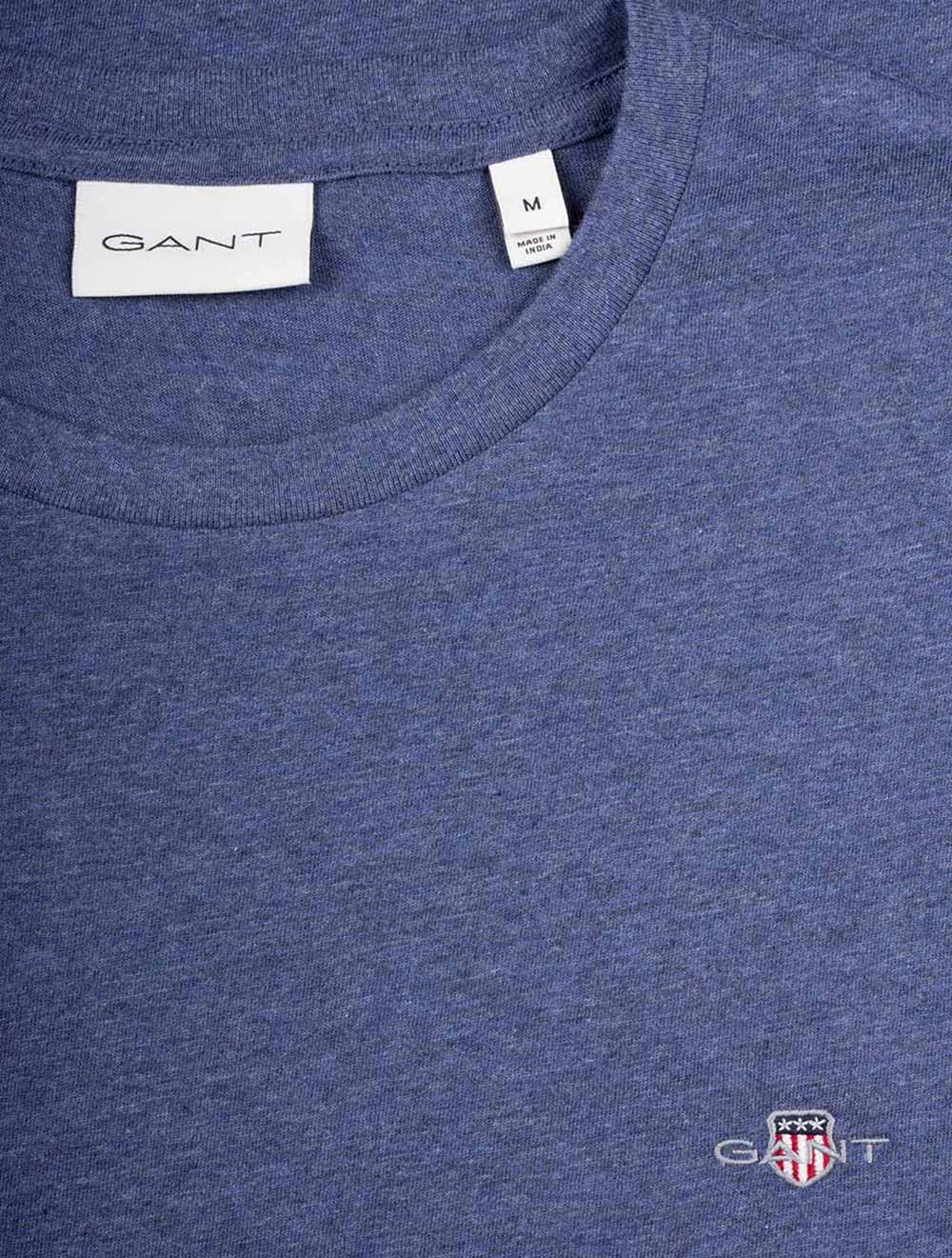 Gant Regular Shield Short Sleeve T-Shirt Dark Jeansblue Melange AI1