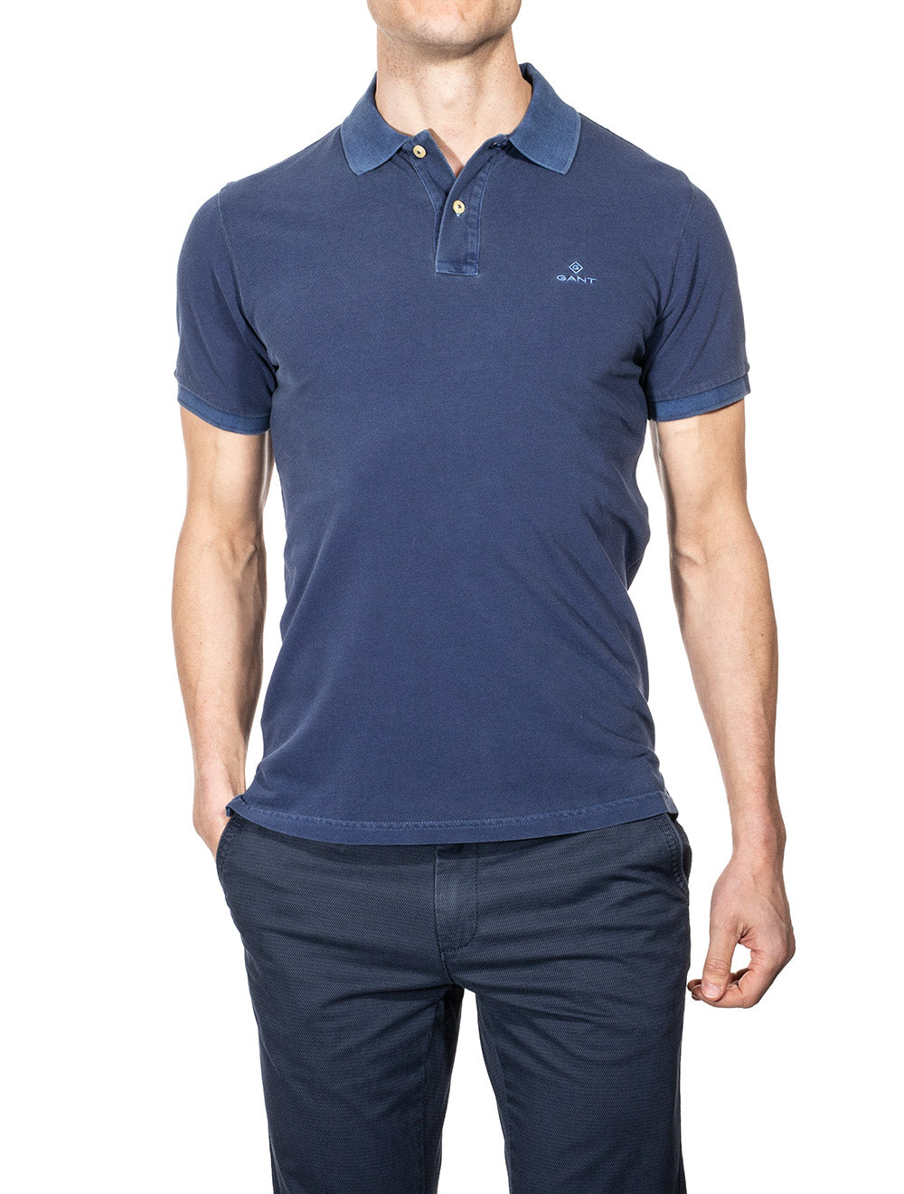 Gant Sunfaded Pique Short Sleeve Rugger Persian Blue AI1