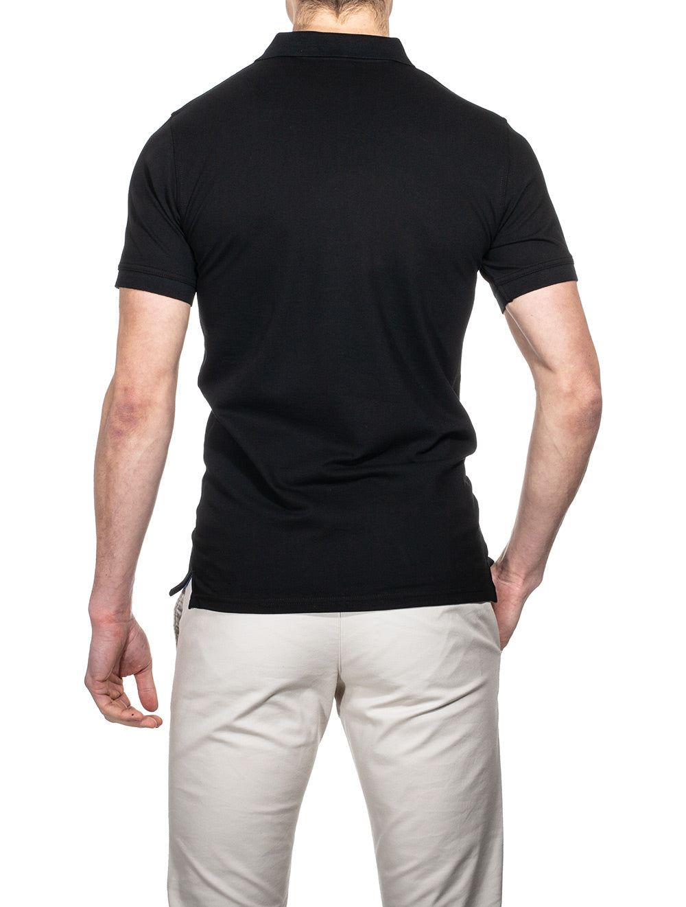 Gant Contrast Collar Pique Short Sleeve Rugger Black AI2