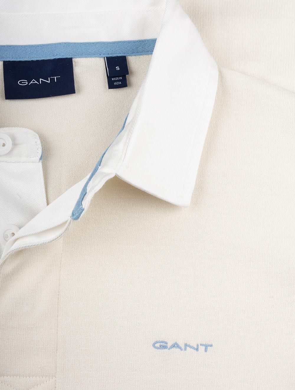 Gant Colour Blocked Long Sleeve Rugger Cream AI3