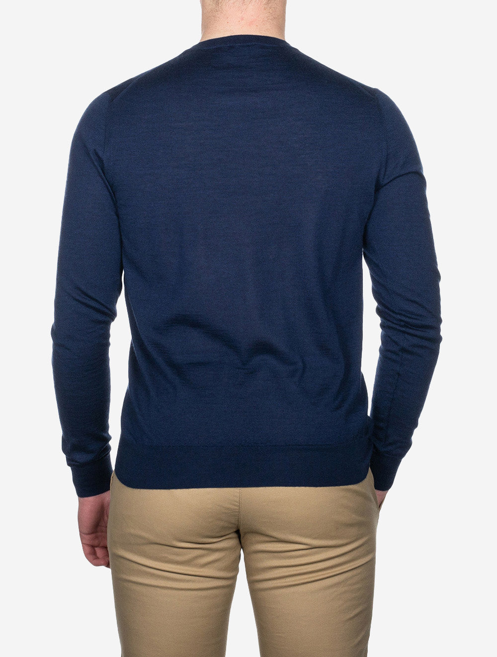 Crew Neck Long Sleeve Sweater Navy