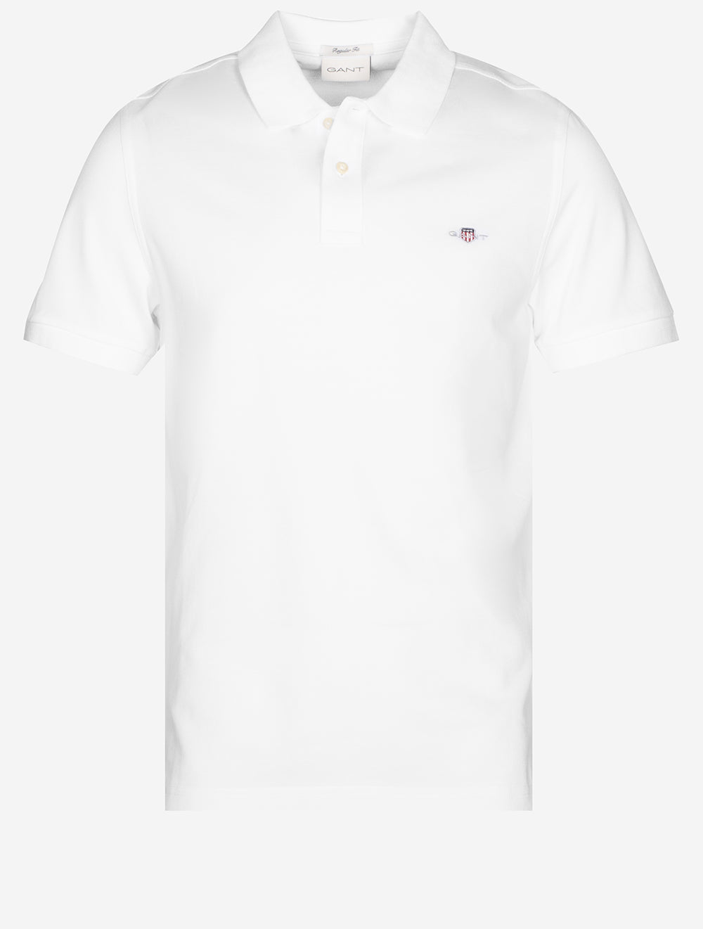 Gant Regular Shield Short Sleeve Pique Polo White MI