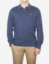 Gant Regular Shield Long Sleeve Pique Rugger Dark Jeansblue Melange AI1