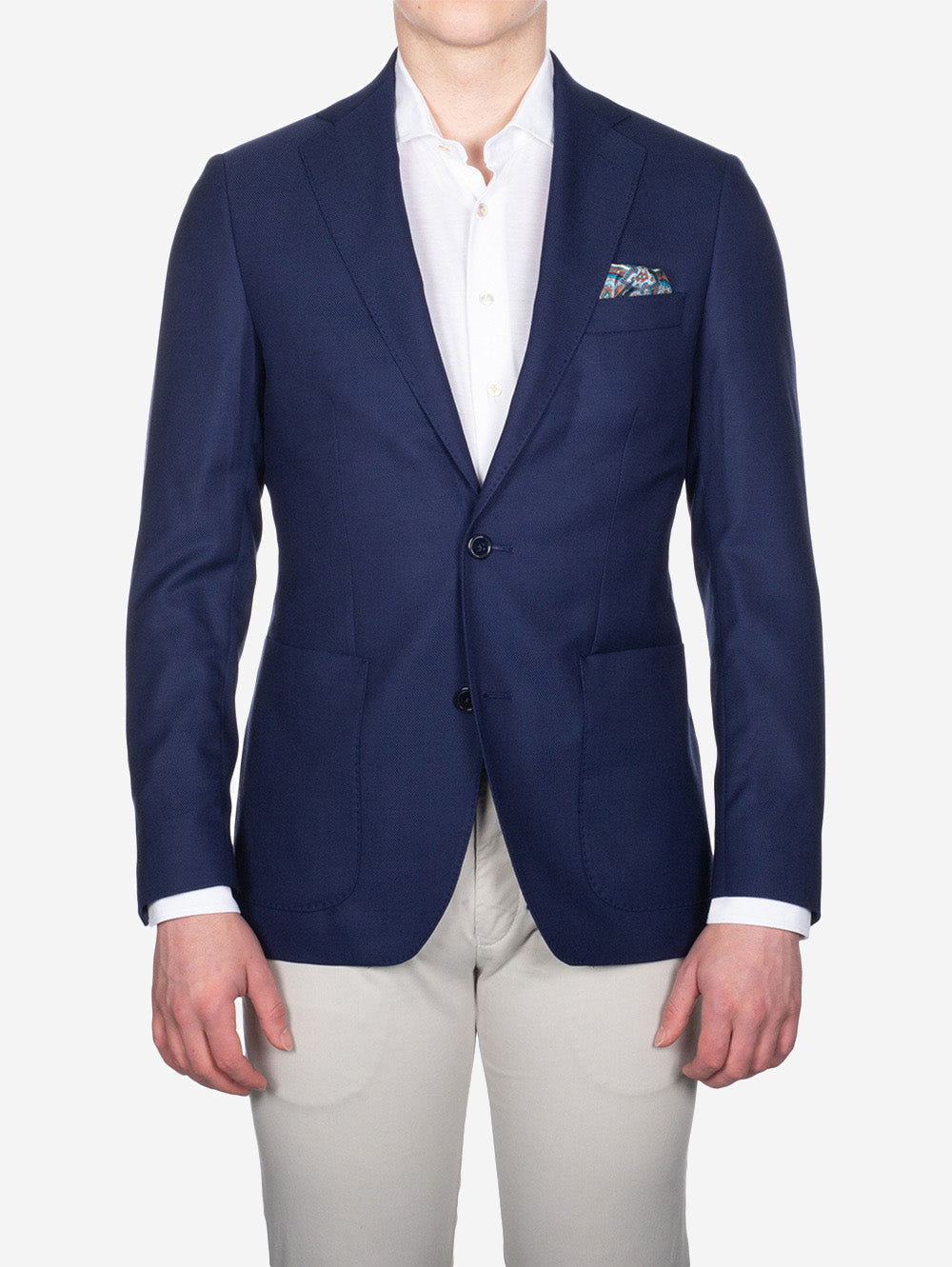 Hopsack Patch Pocket Sports Jacket Navy