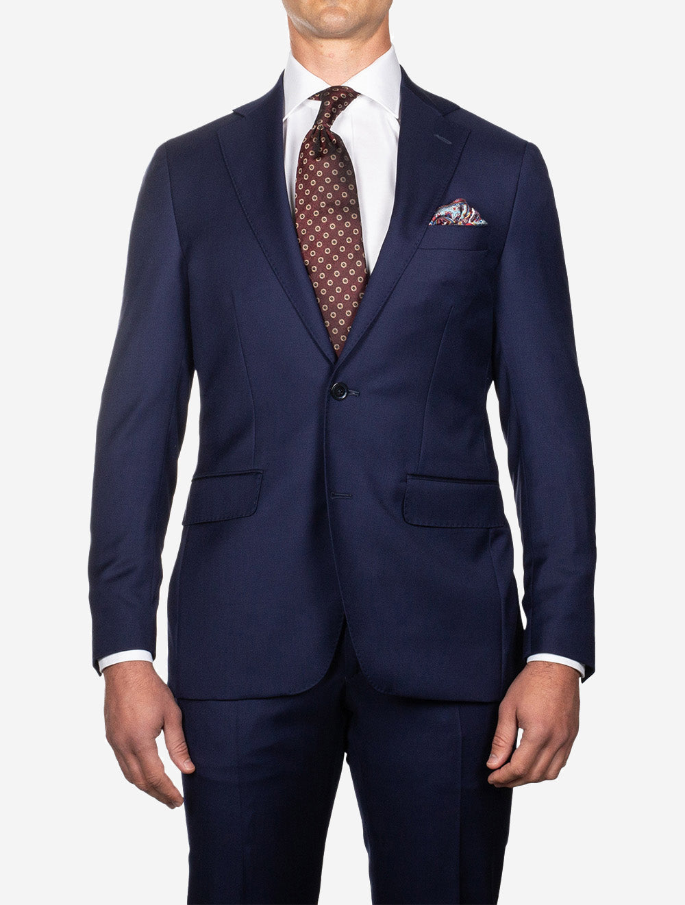 Plain Two-Piece Suit Blue