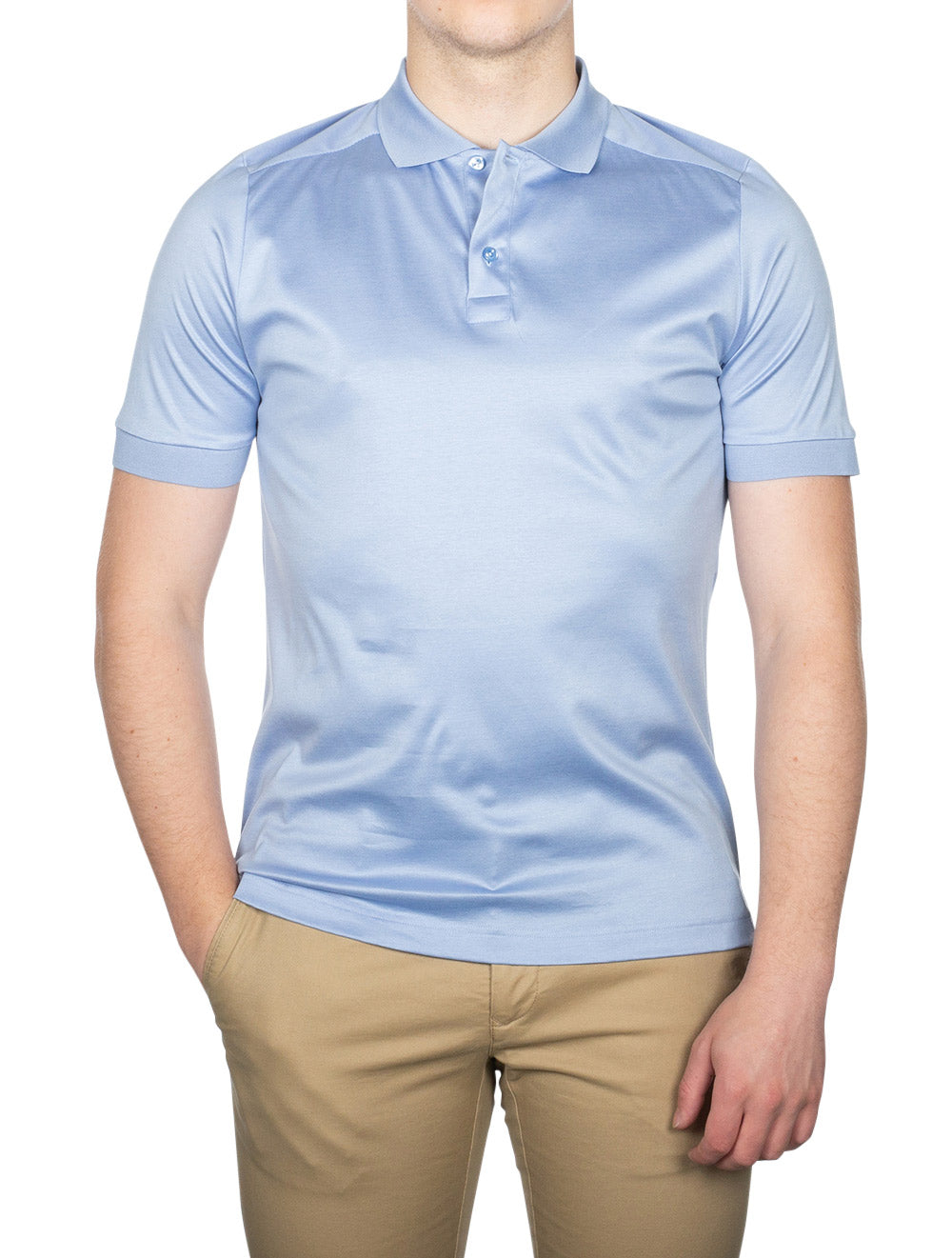 Blue Short Sleeve 2 Button Polo