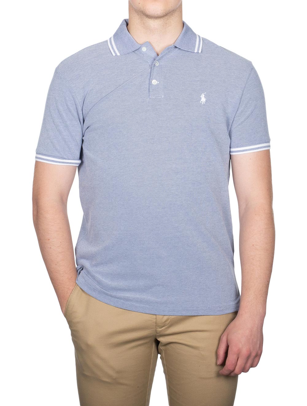 Ralph Lauren Oxford Pique Polo Blue AI1