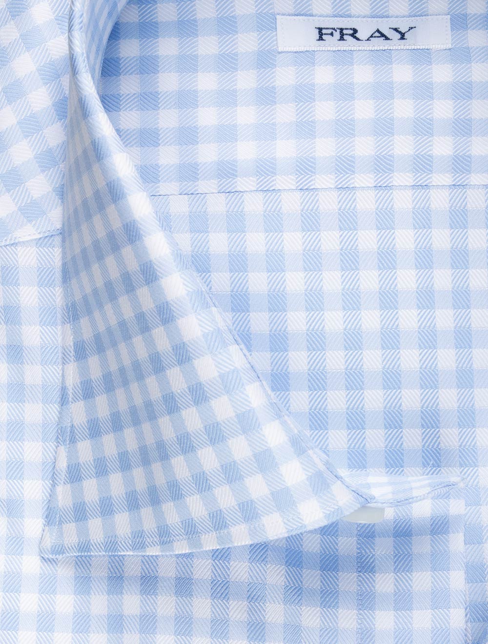 Fray FRAY Gingham Check Shirt Blue AI1