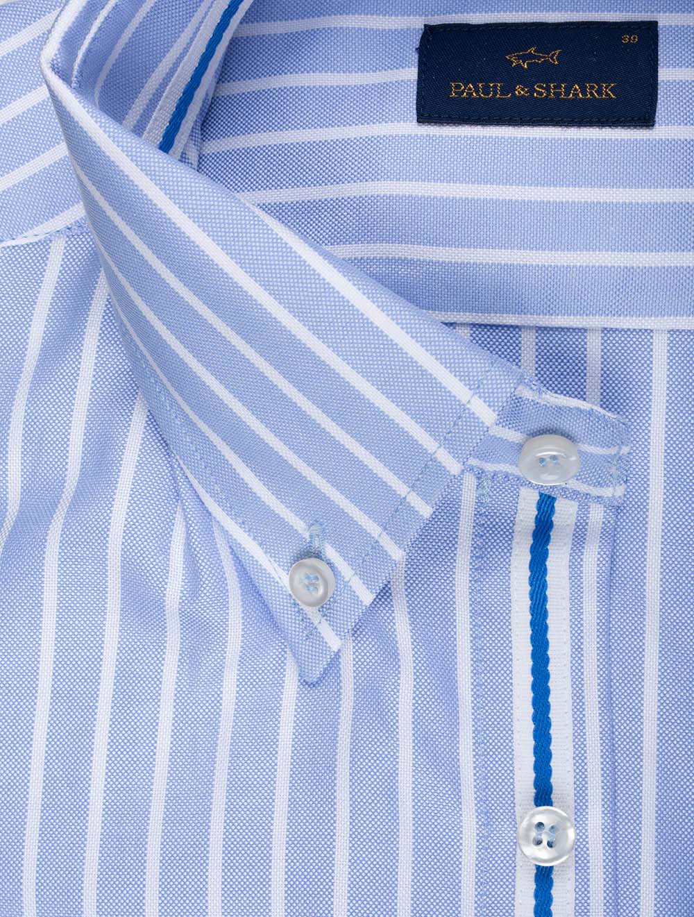 Paul And Shark Cotton Oxford Shirt Blue AI1