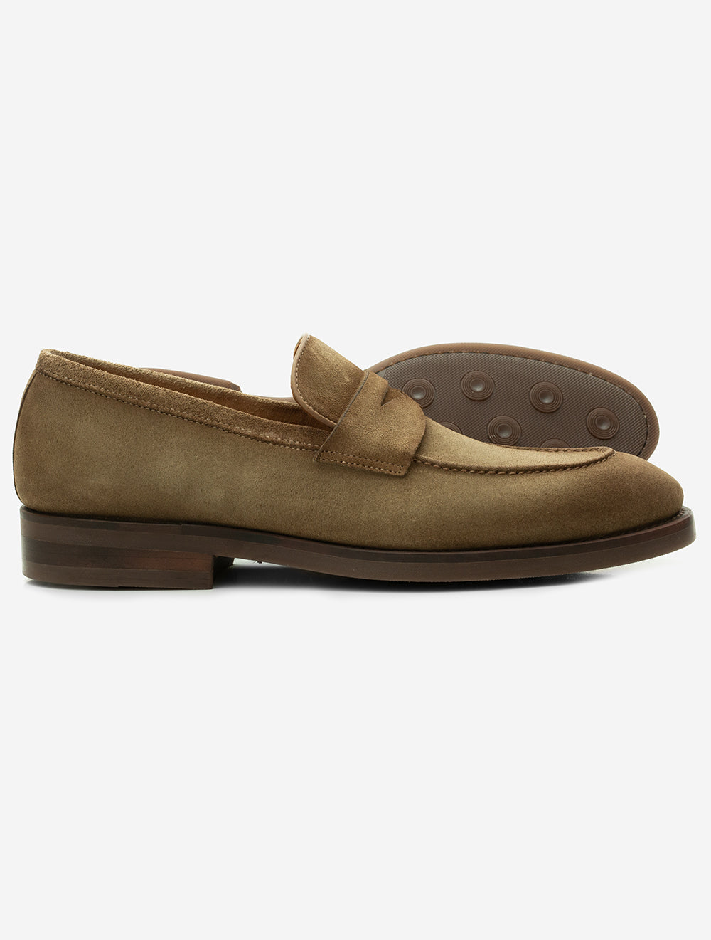 Suede Loafer Taupe