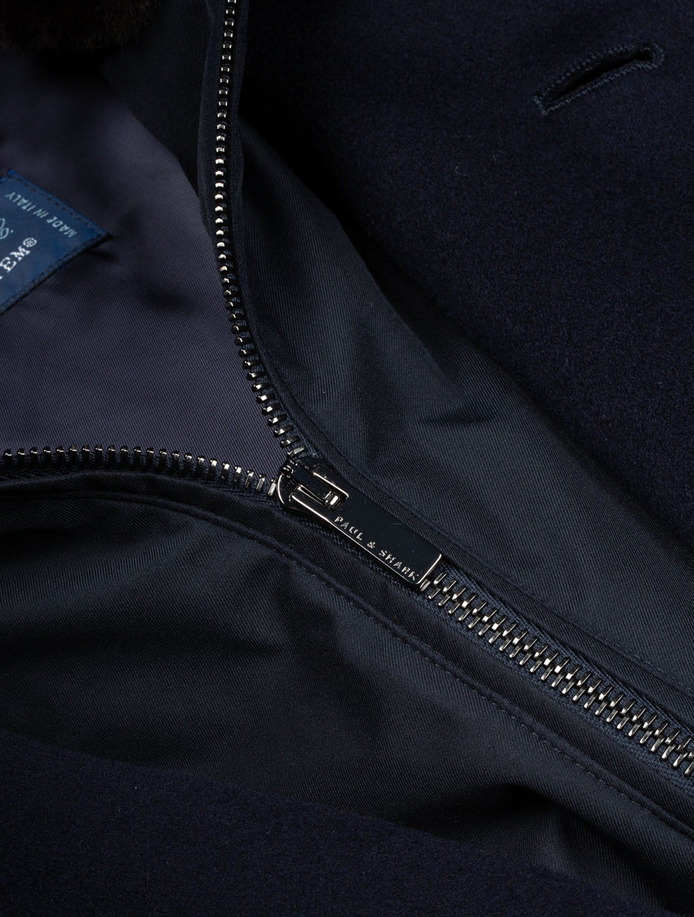 Paul And Shark Cashmere Loropiana Strom System Coat Navy AI5