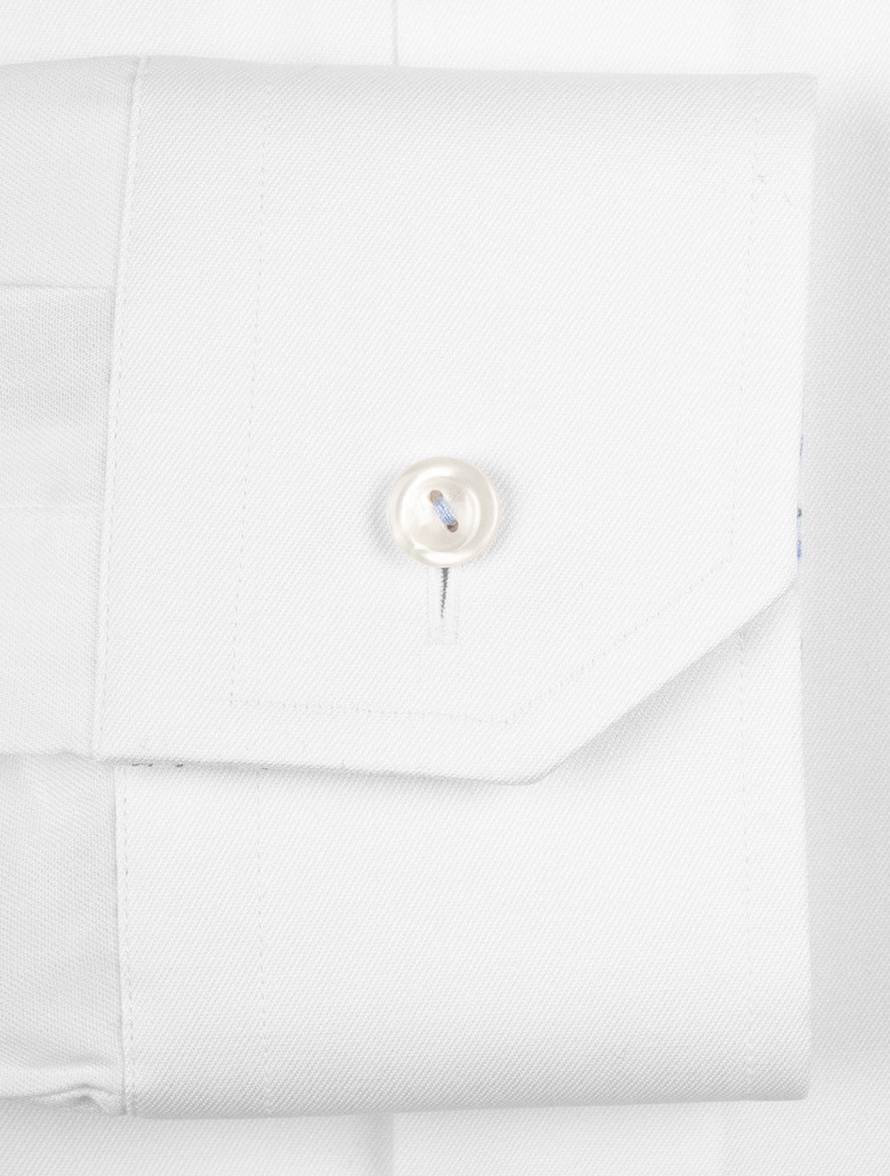 Eton Slim Fit Plain Formal Shirt with Floral Detail White AI3