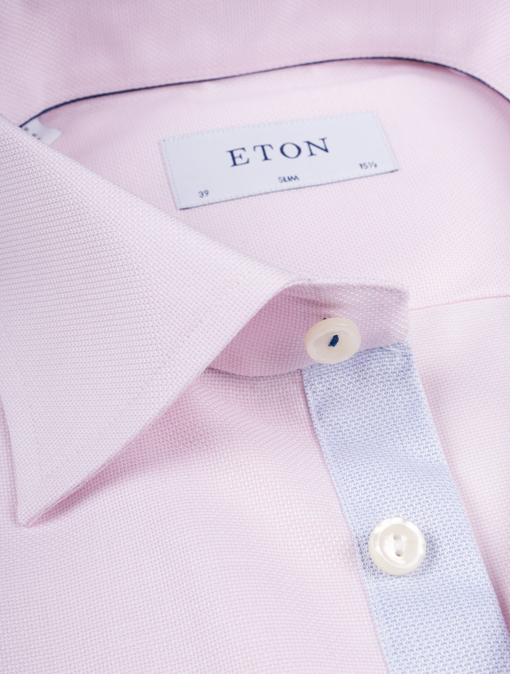 Eton Slim Fit Dobby Shirt Pink AI2