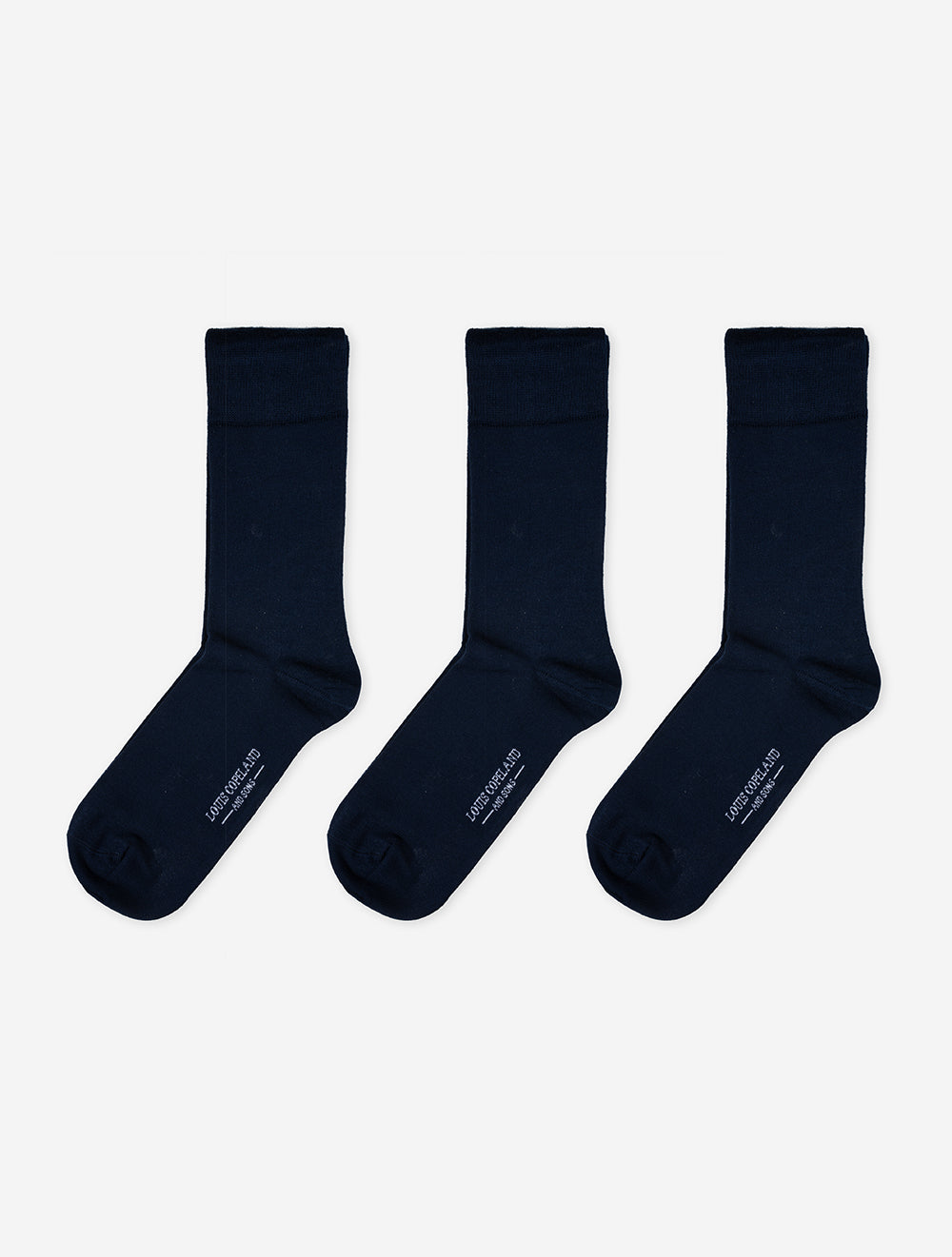 Louis Copeland 3 Pack Sock Navy MI