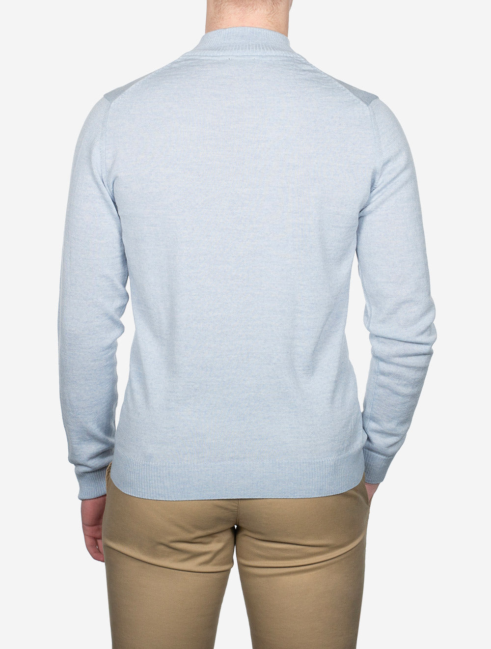 Stenstroms Grey Half Zip Merino Wool Jumper AI2