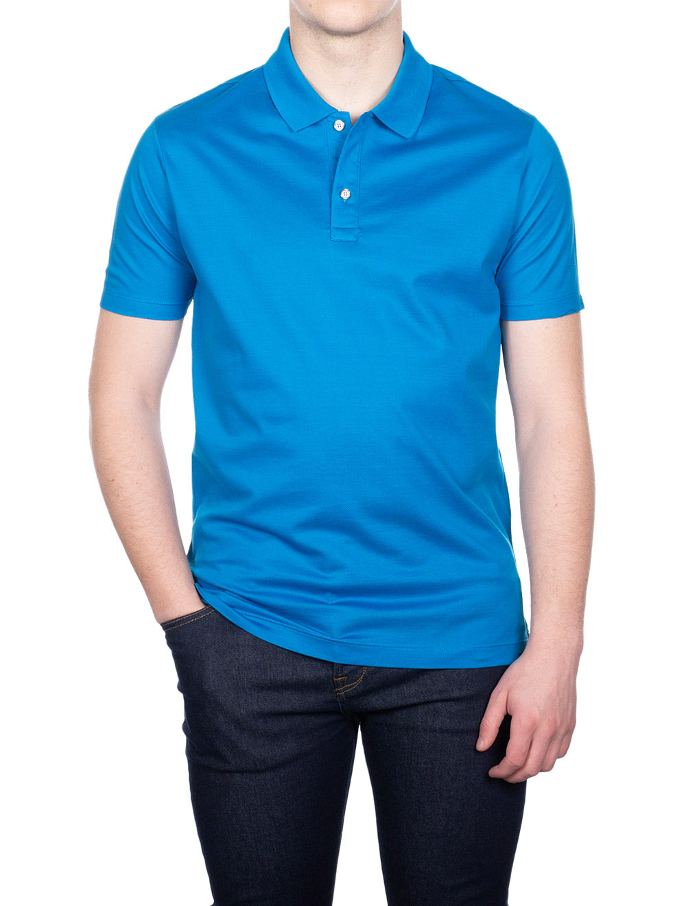 Knitted Poloshirt Blue