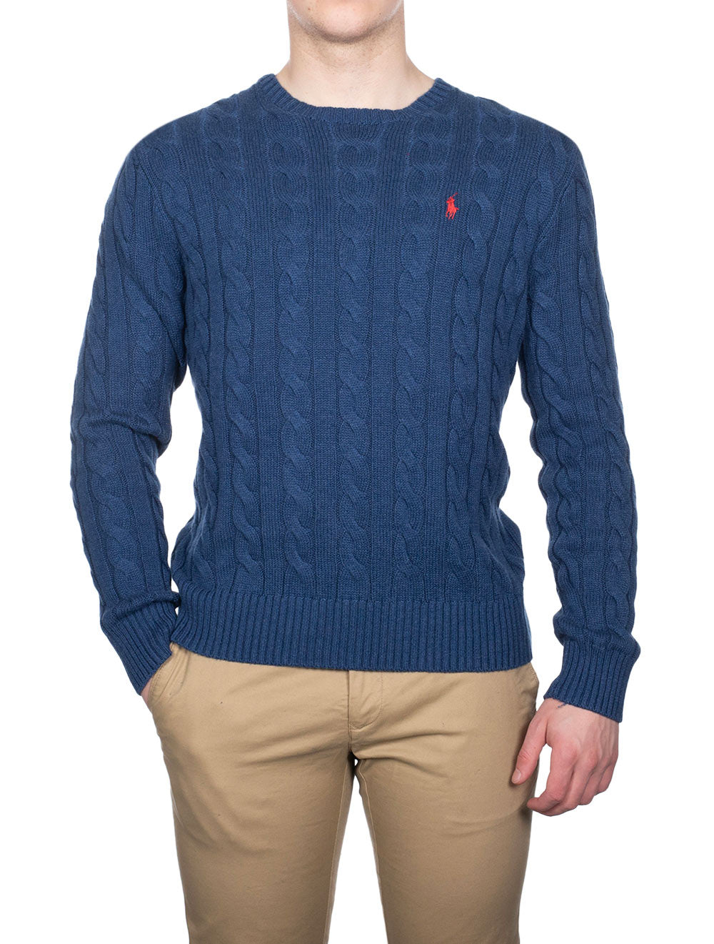 Ralph Lauren Cotton Cable Sweater Navy AI1