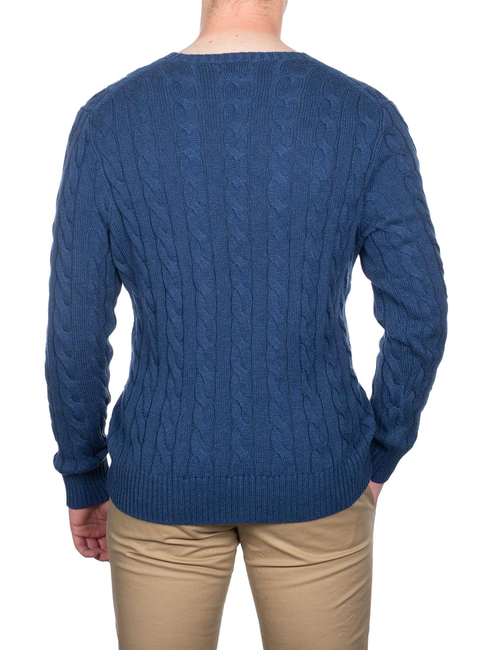 Ralph Lauren Cotton Cable Sweater Navy AI2