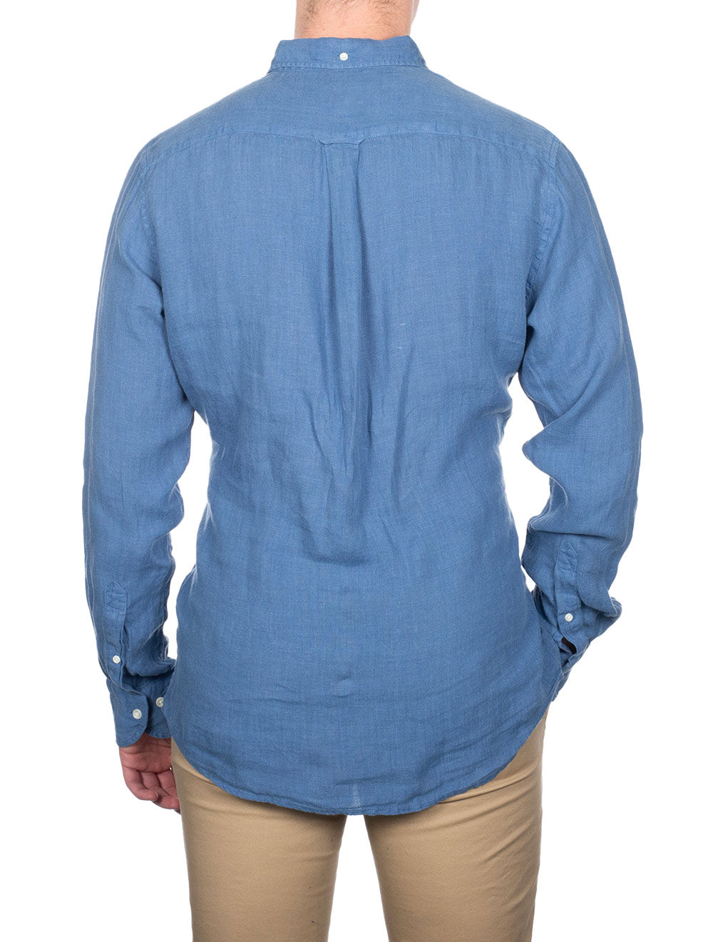 Regular Fit Dyed Linen Shirt Salty Sea