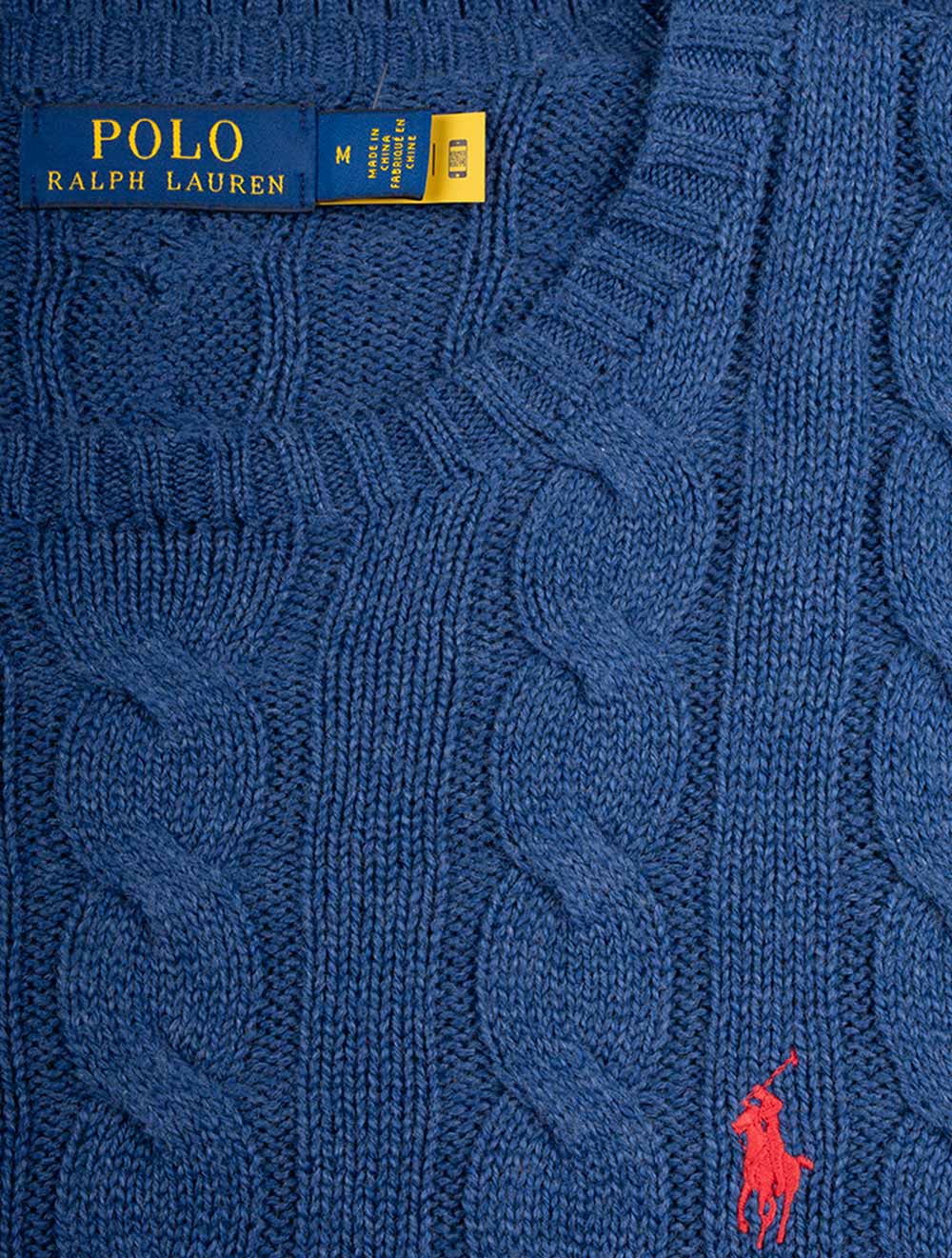 Ralph Lauren Cotton Cable Sweater Navy AI3