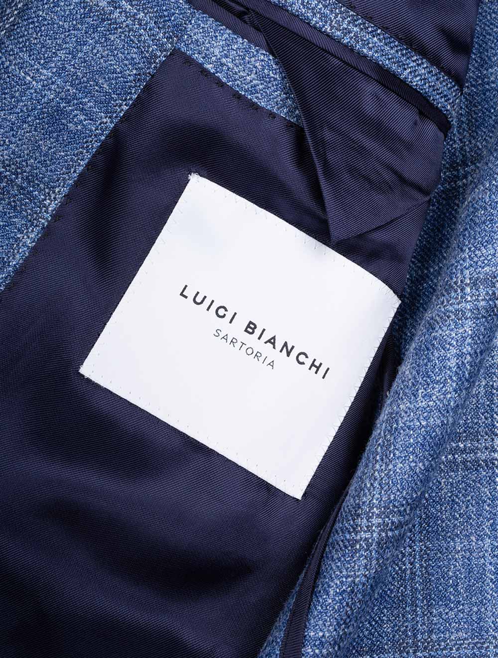 Lubiam Check Jacket Blue AI6