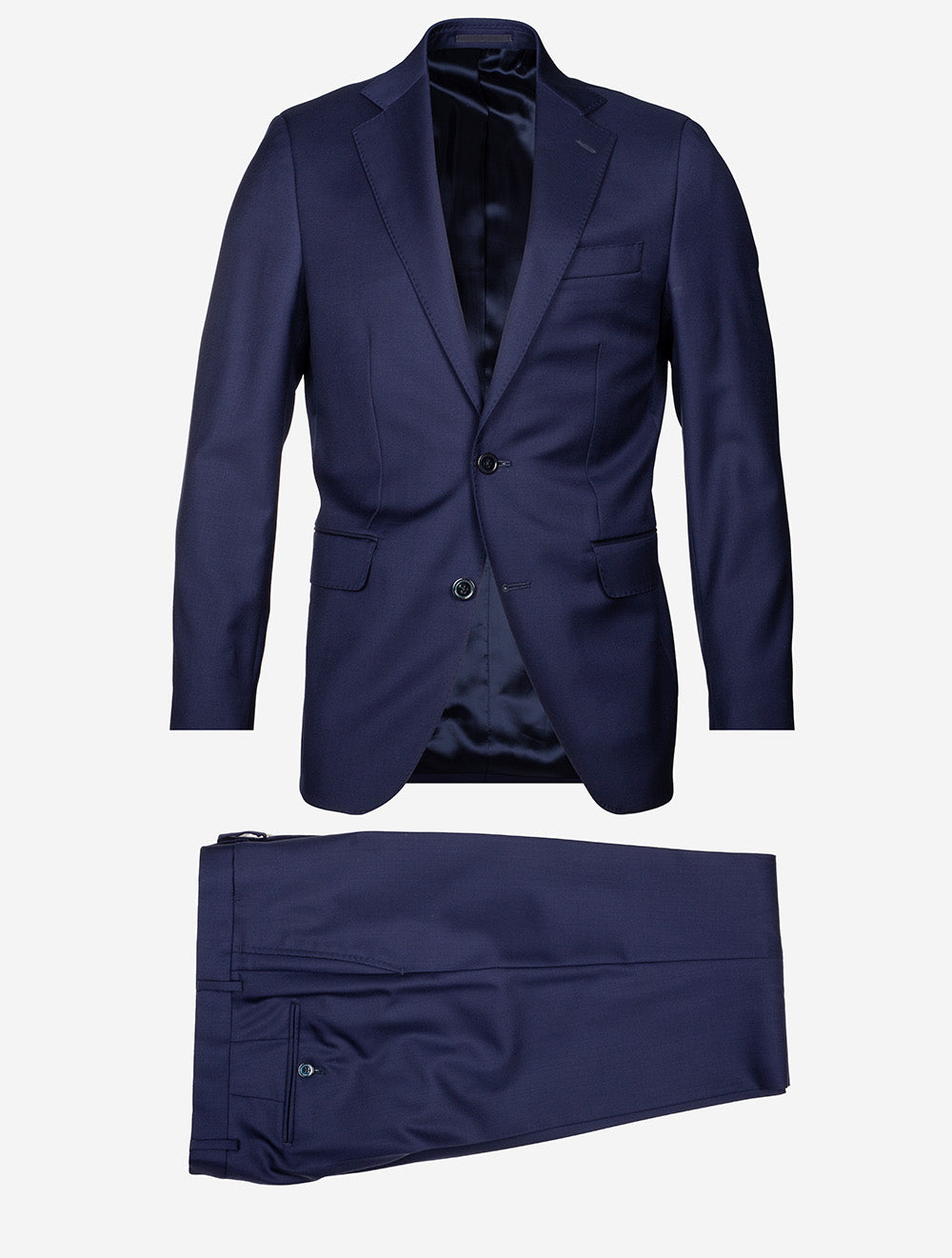 Plain Two-Piece Suit Blue