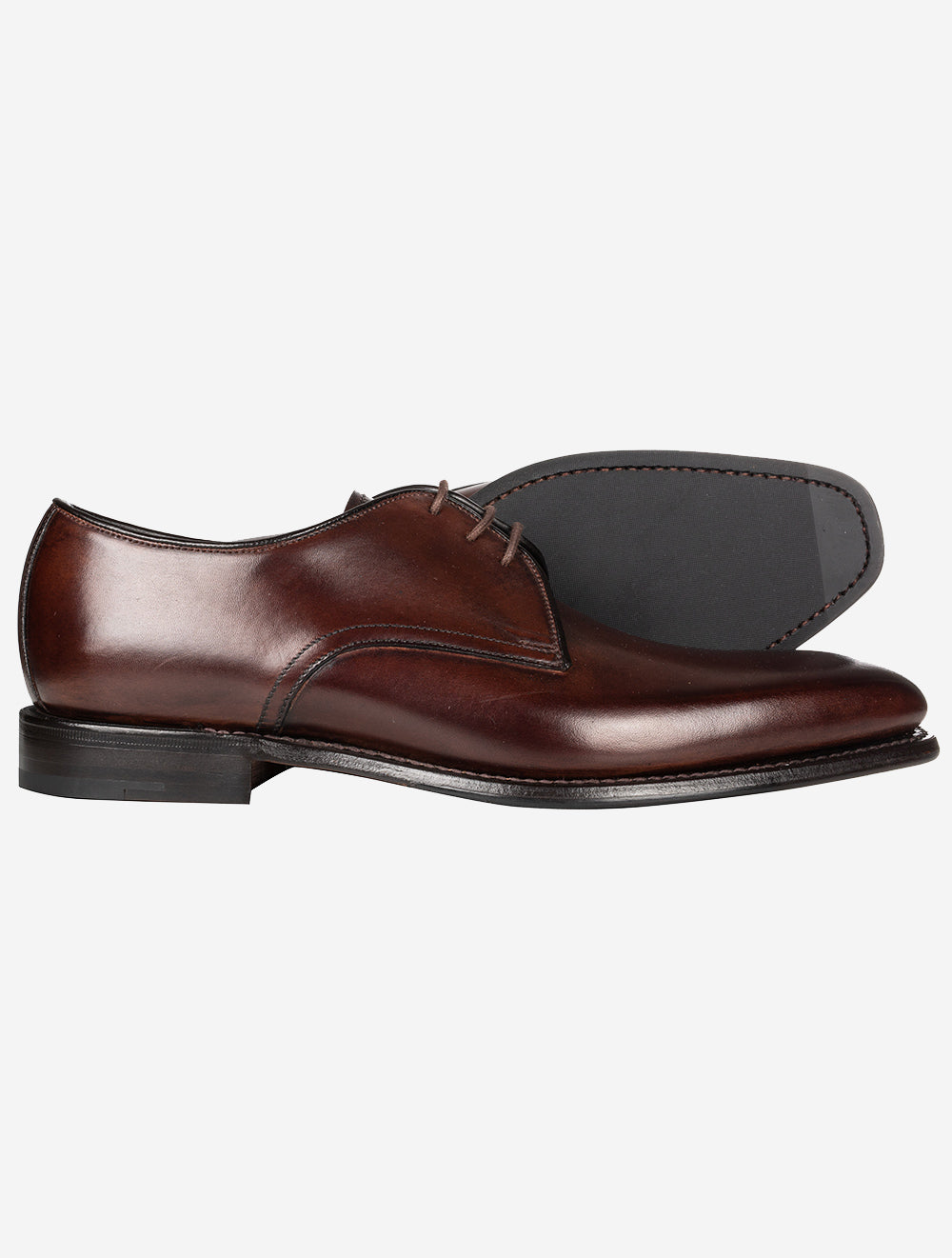 Calf Plain Derby Shoe Dark Brown