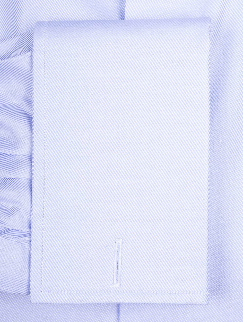 Chemise en sergé à double manchette, coupe slim, bleu