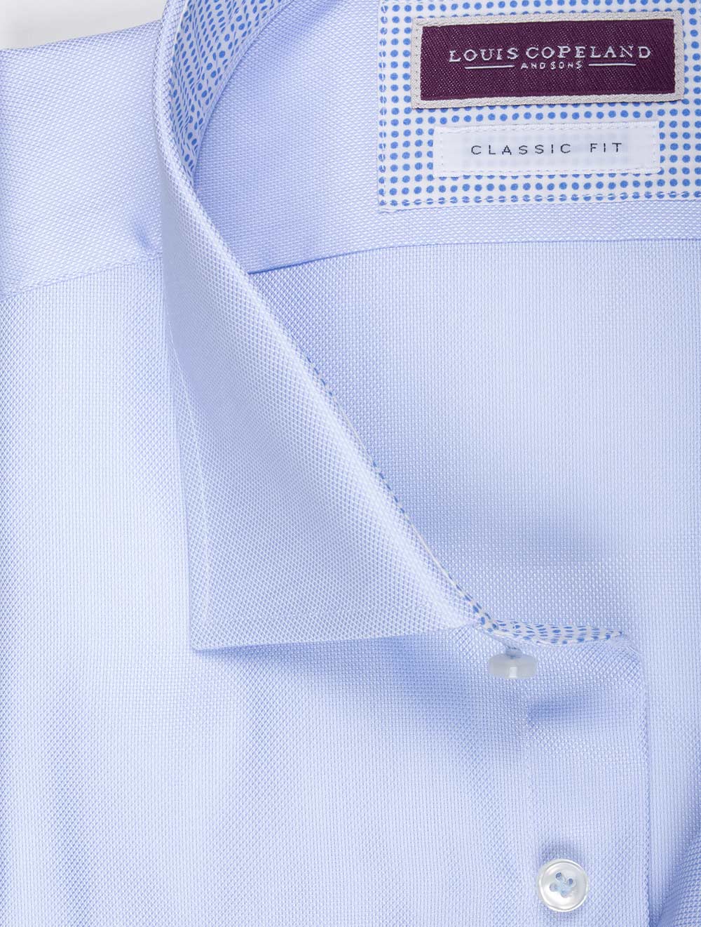 Classic Fit Pinpoint Shirt Blue