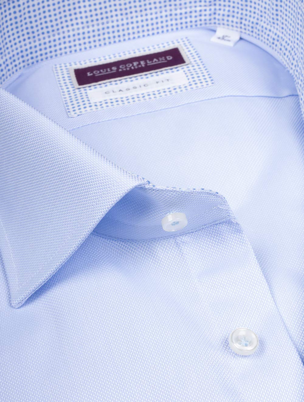 Classic Fit Pinpoint Shirt Blue