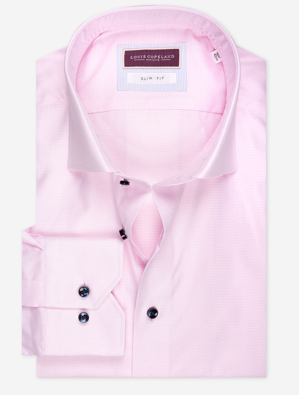 Louis Copeland Slim Fit Nailhead Shirt Pink MI