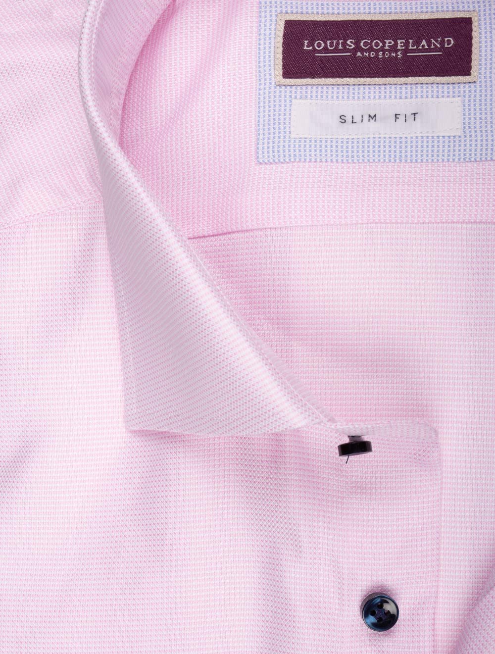 Louis Copeland Slim Fit Nailhead Shirt Pink AI1