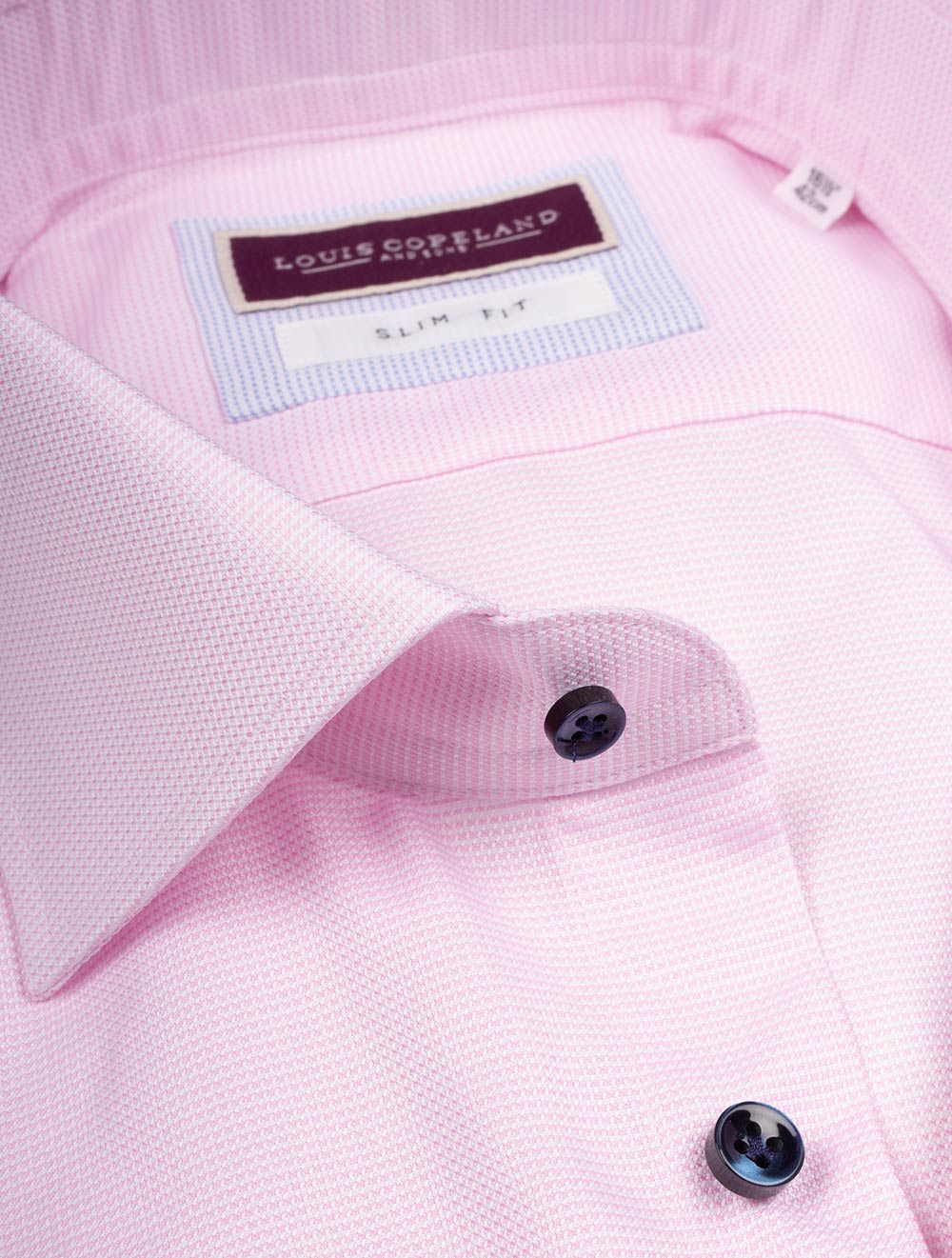 Louis Copeland Slim Fit Nailhead Shirt Pink AI2