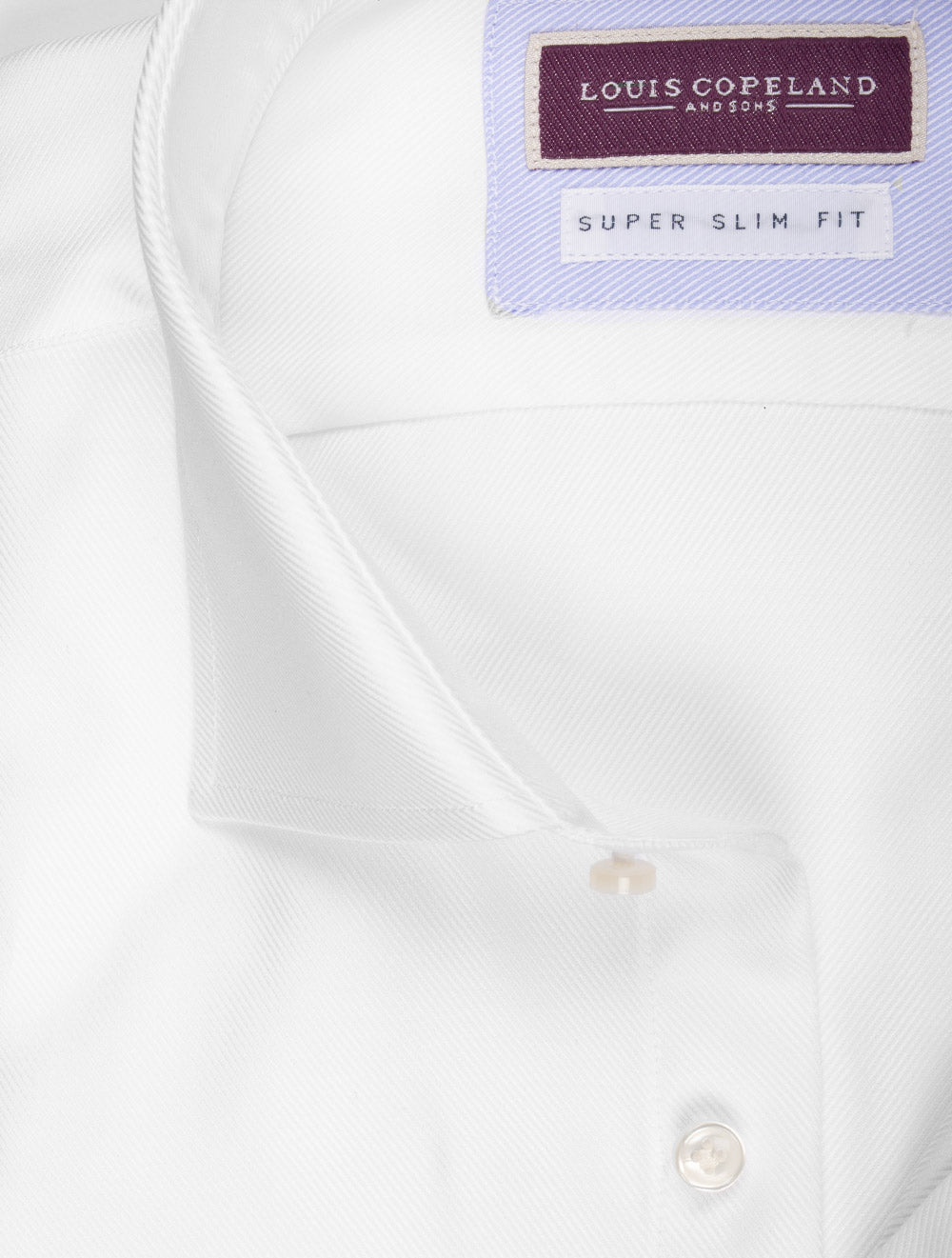 Super Slim Double Cuff Twill Shirt White