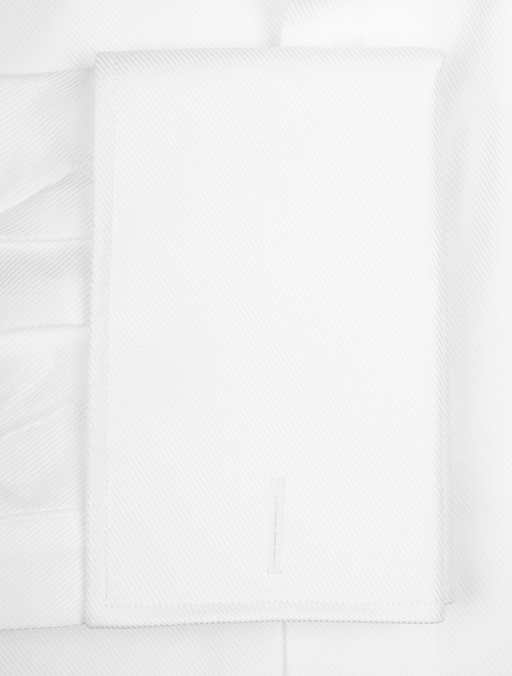 Super Slim Double Cuff Twill Shirt White