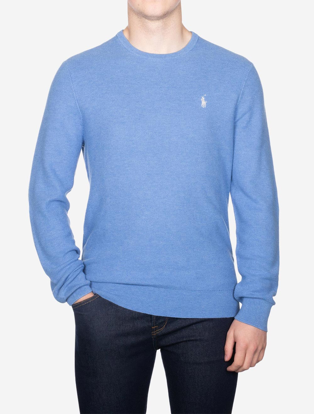 Ralph Lauren Pique Crew Neck Pullover Blue AI1