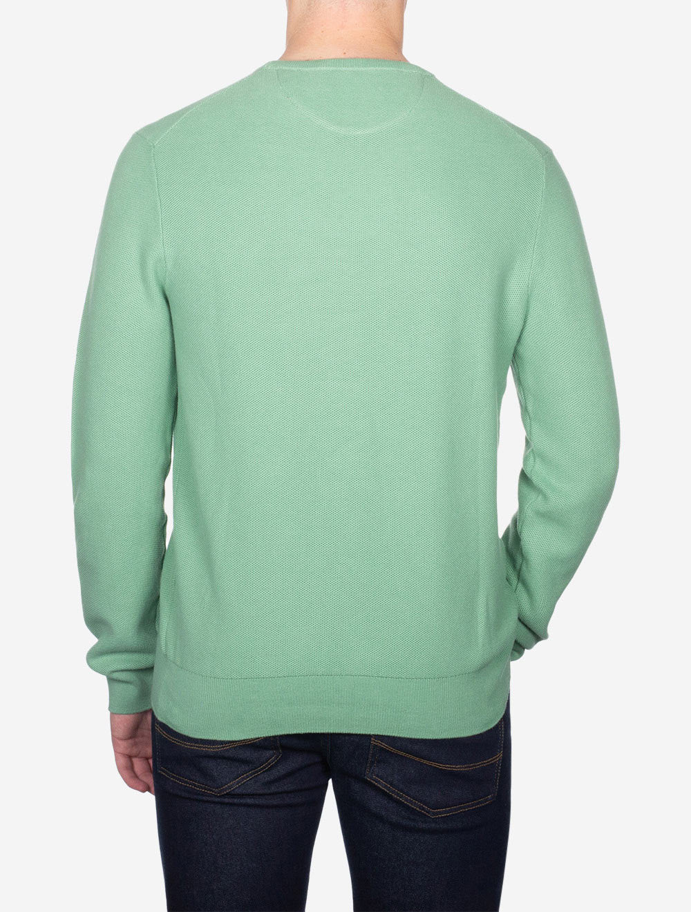 Pique Crew Neck Pullover Pistachio