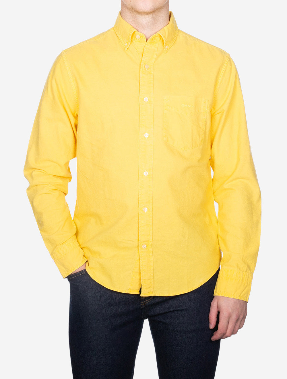 Gant Regular Brushed Oxford Shirt Parchment Yellow AI1