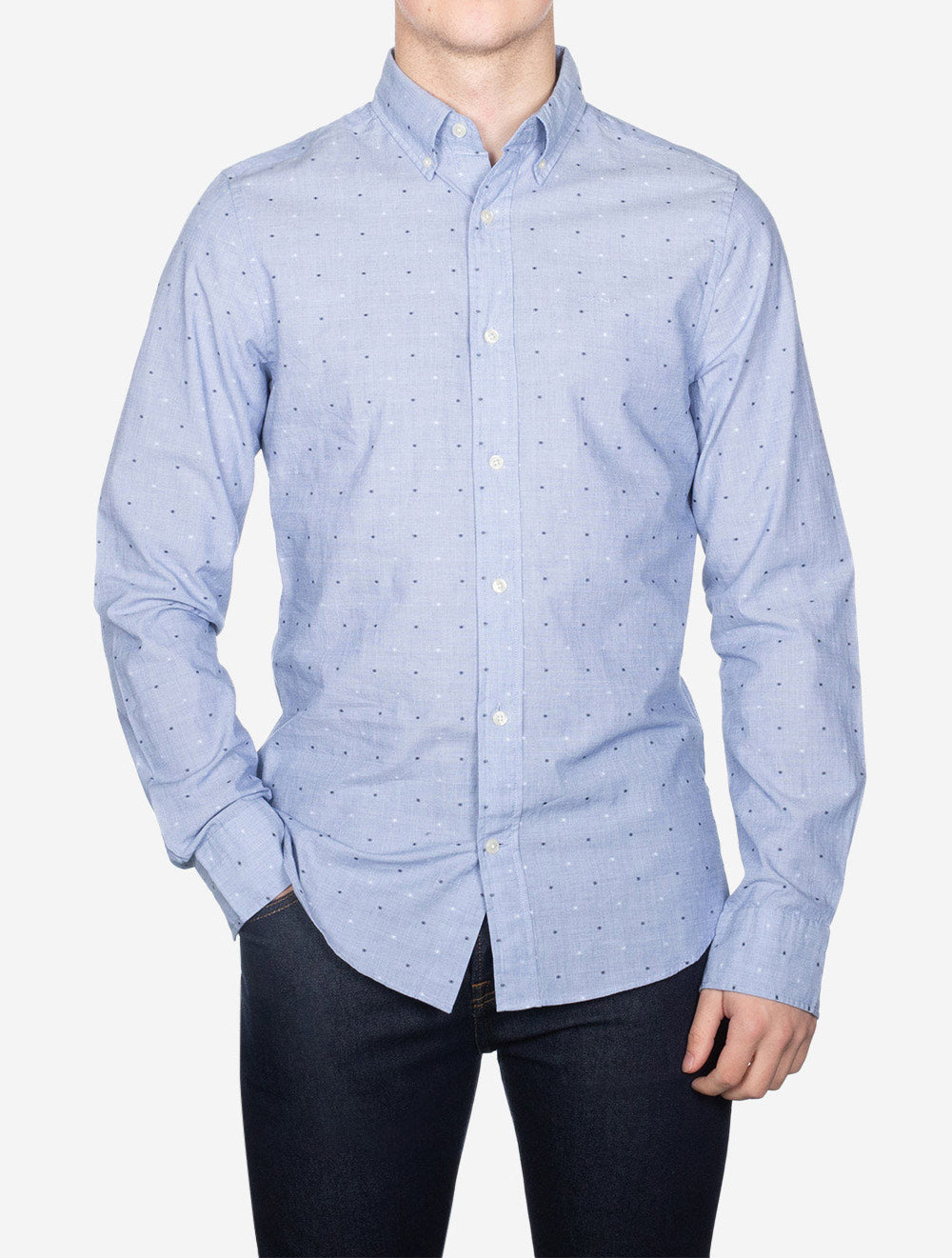 Gant Slim Fil A Fil Coupe Shirt College Blue AI1