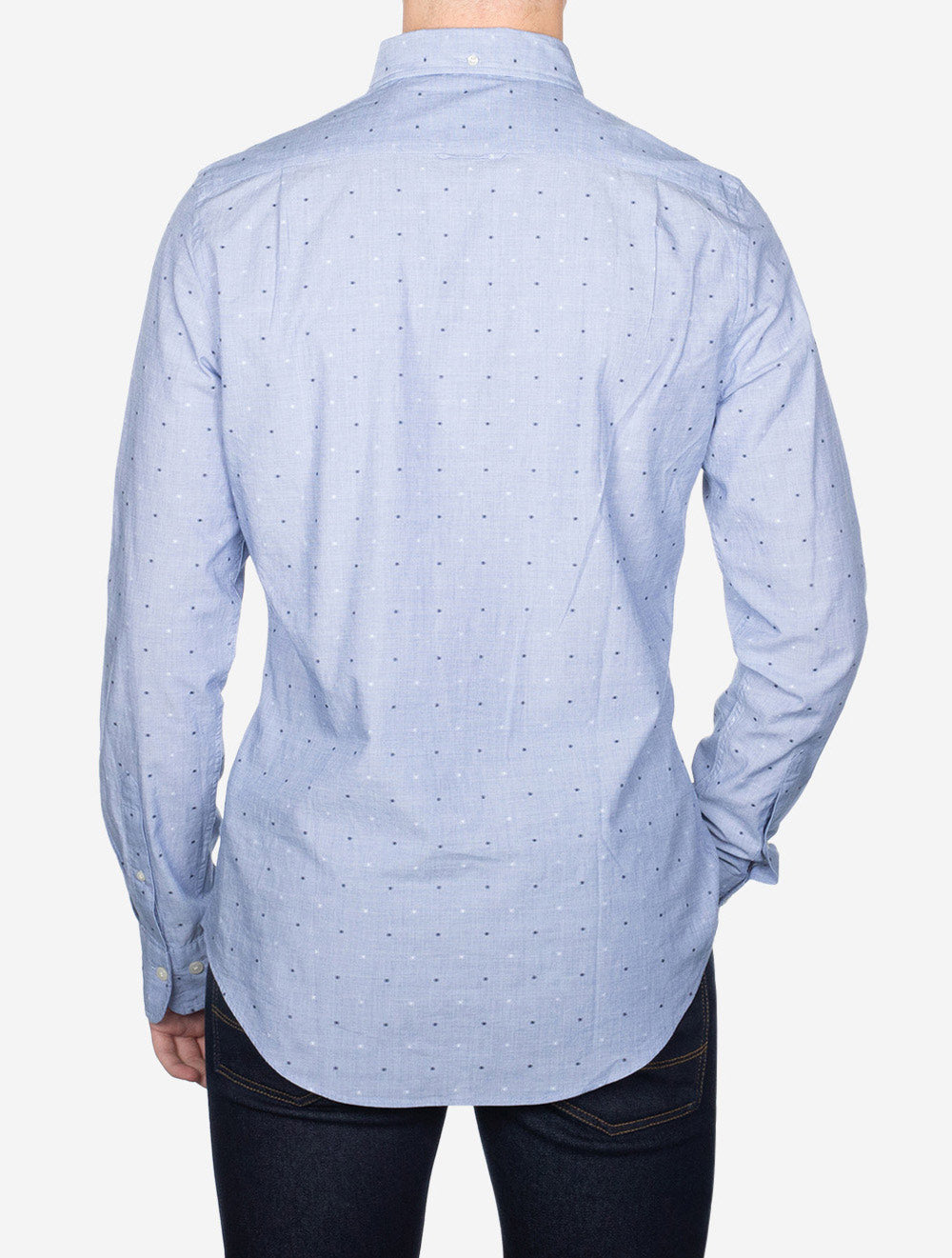 Gant Slim Fil A Fil Coupe Shirt College Blue AI2