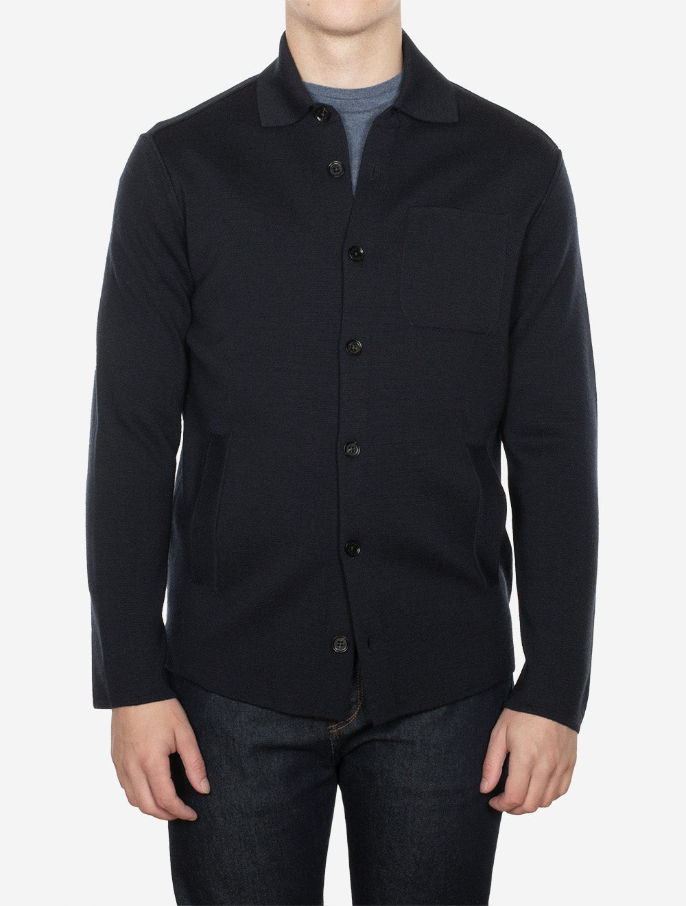 Milano Stitch Overshirt Navy