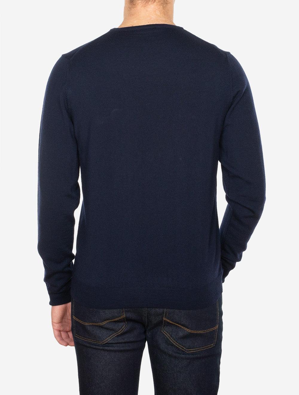 Knitted Crew Neck Merino Wool Navy