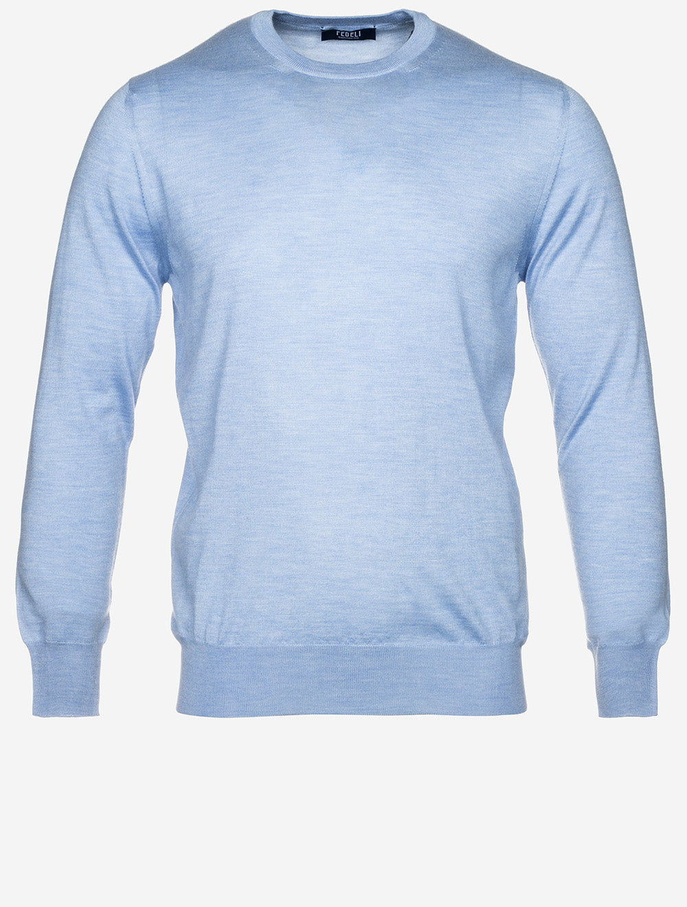 Fedeli Crew Neck Long Sleeve Sweater Blue MI