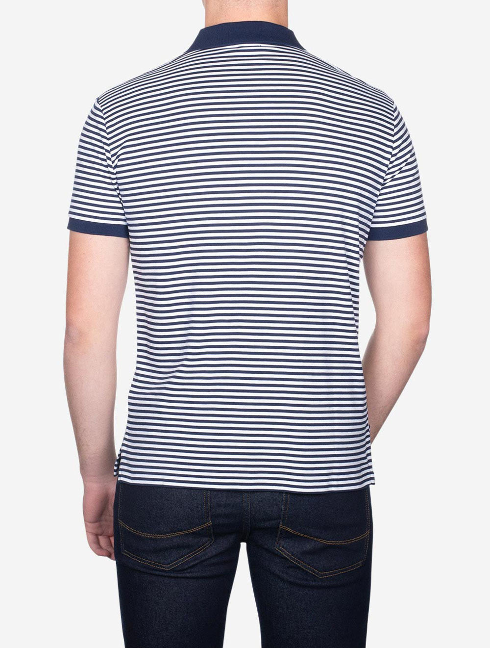 Ralph Lauren Stripe Polo Shirt Cruise Navy AI2