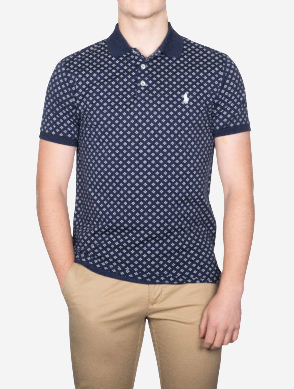 Ralph Lauren Diamond Dots Polo Shirt Cruise Navy AI1