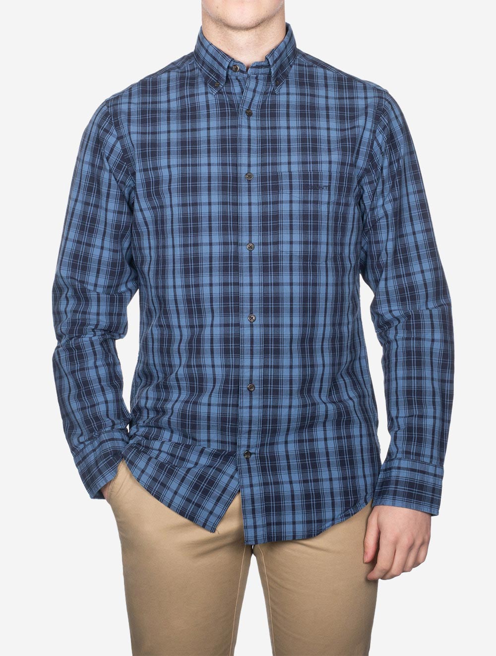 Regular Archive Poplin Plaid Shirt Salty Sea