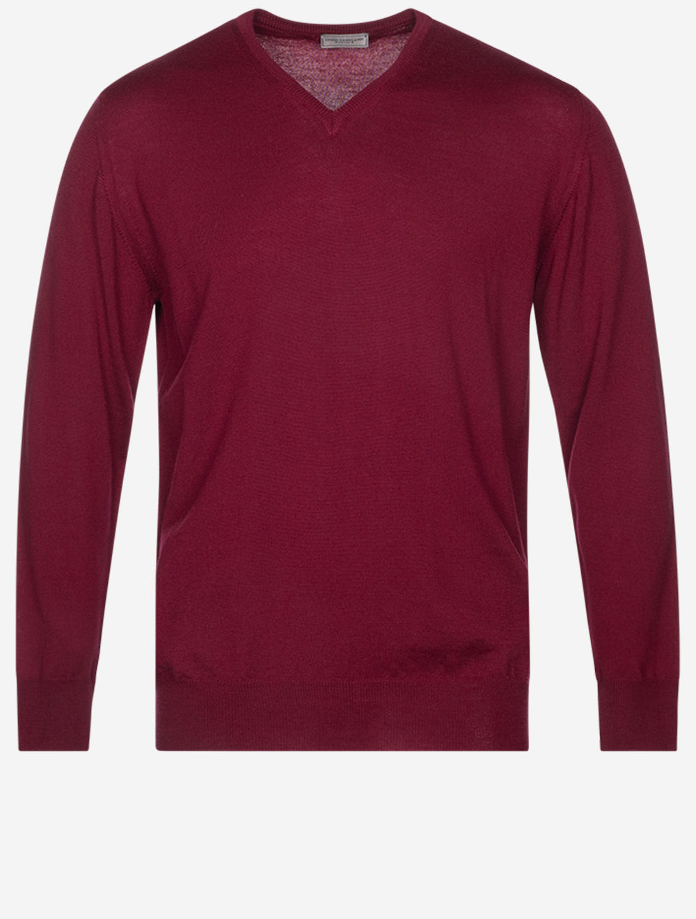 Merino V Neck Red