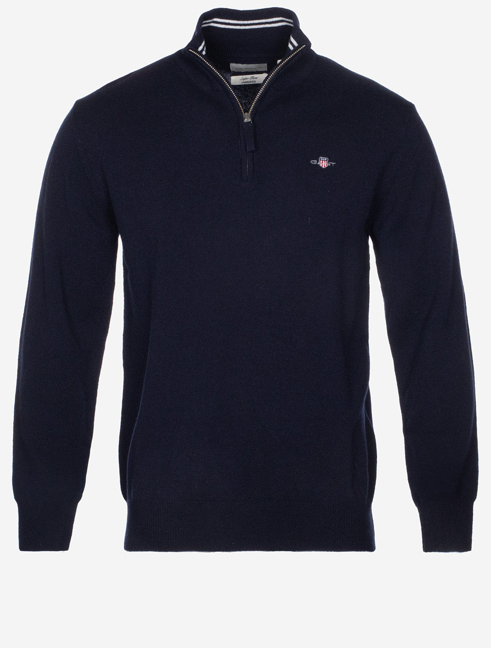 Gant Superfine Lambswool Half Zip Marine MI