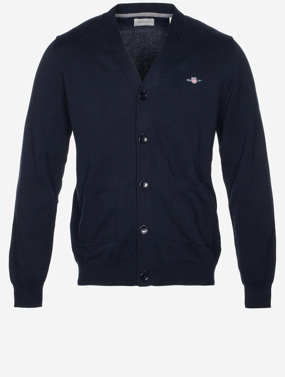 Classic Cotton V Cardigan Evening Blue