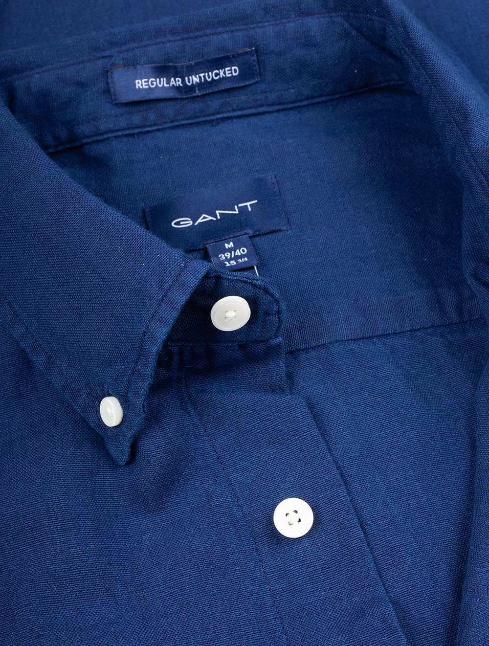 Gant Regular Fit Indigo Oxford Shirt Indigo AI4